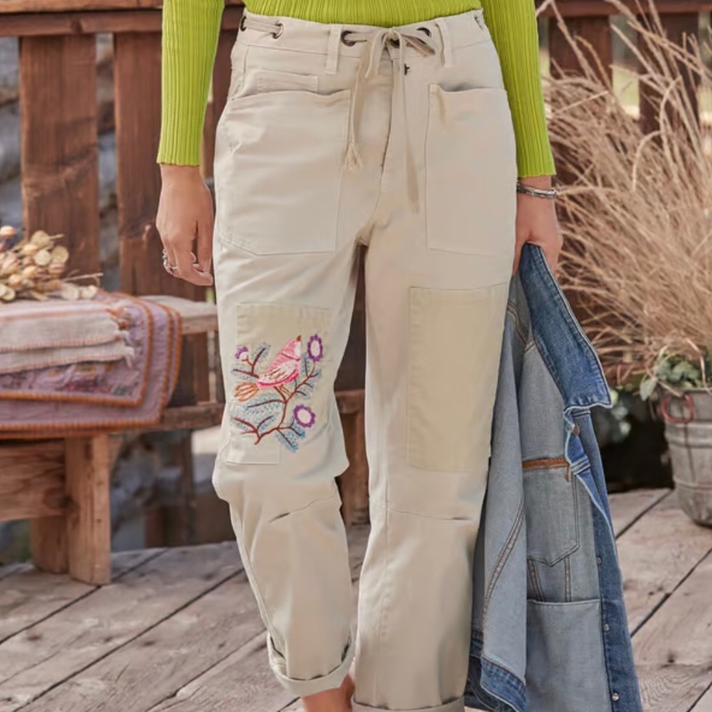 Sundance Ariel Embroidered Pants Size P4 - Picture 1 of 11